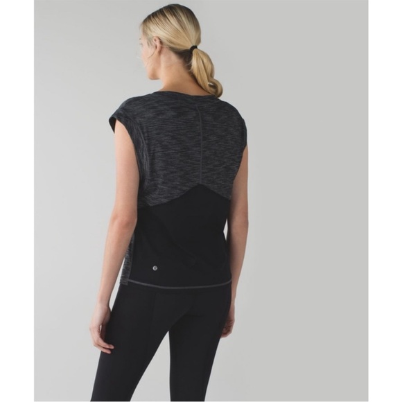 Lululemon Get Sweat Tee Heathered black/black - Picture 1 of 10